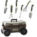 6-Piece Deluxe Hand Tool Combo and Rolling Cart Garden Tool Set