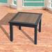 Patio Side Table Metal Coffee Table Table All Weather Outdoor Furniture For Bistro Porch Deck (Square)