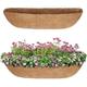 Nvzi 2PCS Coco Liner Trough Coco Liner for Planters 36inch Half Moon Shape Trough Coco Coir Coconut Fiber Replacement Liner for Window Box Wall Trough Planter