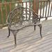 FNNMNNR 38.5 Cast Aluminum Outdoor Courtyard Decoration Park Leisure Rose Chair