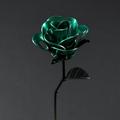 Green and Black Immortal Rose Recycled Metal Rose Steel Rose Sculpture Welded Rose Art Steampunk Rose Unique Gift for Valentine s Day.
