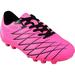 Vizari Unisex-Kid s Youth and Junior Boca Firm Ground (FG) Soccer Shoe | Color - Pink / Black | Size - 10.5