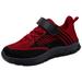 dmqupv Girls Sneakers Size 4 Big Kid Toddler Shoes Boys Girls Kids Cushion Sneakers Tennis Running Size 1-12 Sports Walking Footwear Lightweight Breathable Red 30