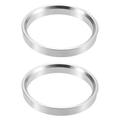 Unique Bargains 2pcs 73.1mm to 65.1mm Aluminium Alloy Car Hub Centric Rings Wheel Bore Center Spacer Silver Tone