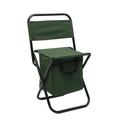 COFEST Fishing Chair With Storage Bag Outdoor Folding Chair Compact Fishing Stool Portable Camping Stool Backpack Chair With Oxford Cloth For Beach/Outing /Family Green