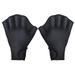 Yoone 1 Pair Swimming Gloves Water Resistance Adjustable Wrist Strap Half Finger Aquatic Swimming Webbed Gloves for Water Sports