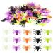 200pcs Plastic Spider Model Prank Spider Toys Halloween Party Decorative Spider Realistic Spider Figures Mixed Color