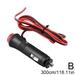 12V-24V Male Car Cigarette Lighter Socket Plug Connector Red On/Off Switch K3G1