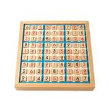 Andoer Wooden Sudoku Board with Drawer 81-Grid Chessboard Puzzle Train Logical Thinking Ability
