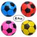 6pcs Mini Soccer Inflatable Football Softball Ball Game Boy Girl Party Favors Fun Sports Play Stress Squeeze Balls Toy (Random Color)