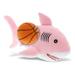 DolliBu Pink Shark Stuffed Animal with Basketball Plush - Soft Huggable Shark Adorable Playtime Plush Toy Cute Wildlife Gift Plush Doll Animal Toy for Kids and Adults - 12 Inch