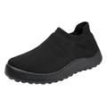 dmqupv Extra Wide Dress Sneakers for Men Mens Non Slip Walking Sneakers Lightweight Breathable Slip on Running Shoes Gym Tennis Shoes for Men Black 41