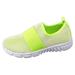 ZIZOCWA Comfortable Soft Sole Casual Shoes for Women Solid Color Stretch Cloth Mesh Walking Shoes Breathable Slip On Sports Tennis Shoes Green Size42