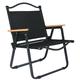 Elitezip Folding Camping Chair For Adults With Handle And Storage Bag Small Size 253lbs Load Bearing Collapsible Outdoor Furniture For Leisure Beach Picnic Hiking Fishing (Color: Black) S