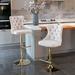 Swivel Velvet Barstools , Modern Upholstered Bar Stools,Set of 2