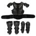 Kids Motorcycle Suit Chest Back Protector Elbow Kneepad for Skateboard