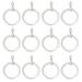 Curtain Rod Rings 20Pcs Stainless Curtain Rod Rings Curtain Rod Securing Rings Muffler Ring Silver