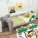 Twin Size Solid Wood Kids Bed With Storage Shelves/Drawers/Built-In Desk