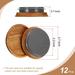 Regular Mouth Mason Jar Lids Wooden Storage Canning Jar Lids Bamboo Lid 12PCS - Wooden Brown - Regular (Diameter-72mm)