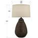 Pacific Coast Paloma Table Lamp - Resin Body With Tobacco Finish - 86F36