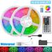 DYstyle RGB Color Changing LED Strip Lights 5M 10M 15M Light Kits 44Key Remote Control DIY Mode 20 Colors 5050 LED Tape Lights With Power Supply For Home Ceiling Kitchen Bedroom Bar TV