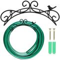 Wall Mounted Garden Hose Holder Heavy Duty Water Hose Holder Iron Wall Hanger for Garden Hose Simple Retro Appearance Hose Organizer for Yards Gardens Garages