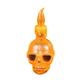 Orange Halloween LED Lamps Glowing Electronic Skull Candle Lights Button Battery Operated Funny Night Lights for Outdoor Indoor