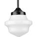 Progress Lighting P5196 School House 8 Wide Mini Pendant - Black