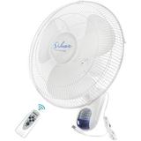 Simple Deluxe 16 Inch Digital Wall Mount Fan with Remote Control 3 Speed-3 Oscillating Modes-72 Inches Power Cord ETL Certified-White 16