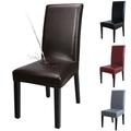 Skksst 1-8Pack PU Faux Leather Waterproof Chair Cover Stretch Dining Room Seat Protector Slipcover