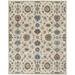 HomeRoots 514817 5 x 8 ft. Ivory Blue & Tan Wool Floral Hand Tufted Handmade Stain Resistant Rectangle Area Rug