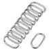 Uxcell 32x15mm Oval Buckles Iron Electroplating Silver Tone 10 Pack