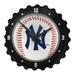 New York Yankees 18.5" Bottle Cap Wall Clock