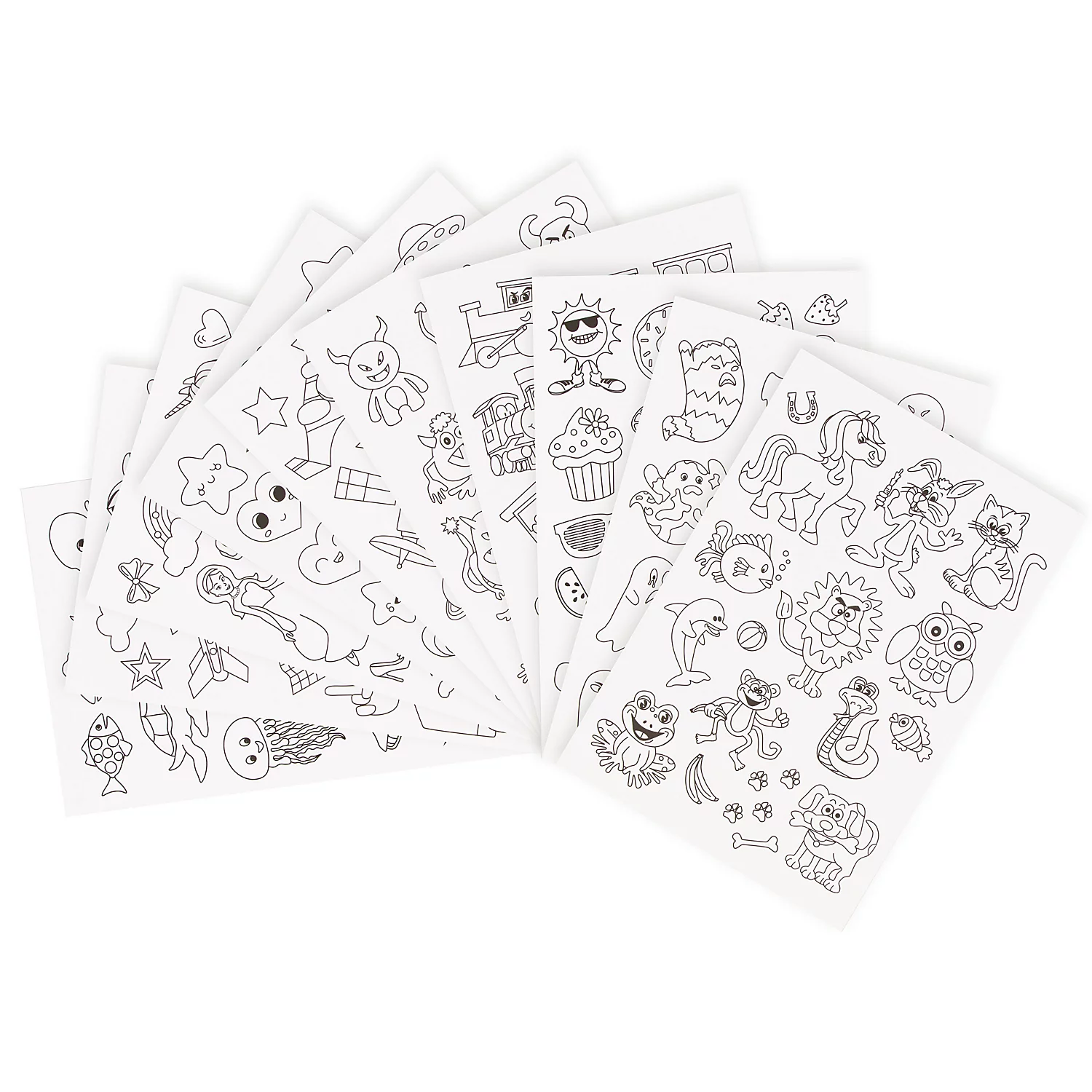 Sticker zum Ausmalen, 160 Motive Image