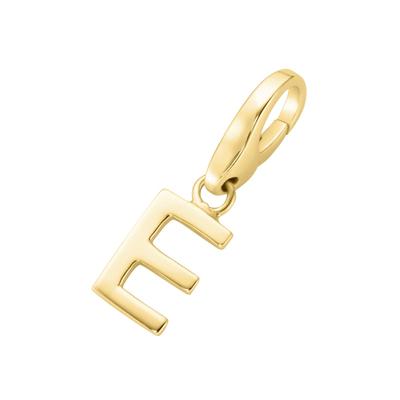 Giorgio Martello Milano - Charm Buchstabe E, Silber 925 Charms & Kettenanhänger 1 ct Gold Damen