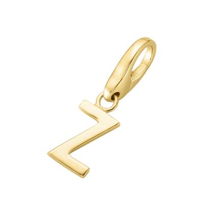 Giorgio Martello Milano - Charm Buchstabe Z, Silber 925 Charms & Kettenanhänger 1 ct Gold Damen