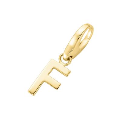 Giorgio Martello Milano - Charm Buchstabe F, Silber 925 Charms & Kettenanhänger 1 ct Gold Damen