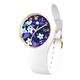 Ice-Watch - ICE flower Digital purple - Weiße Damenuhr mit Silikonarmband - 021734 (Small)