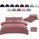 TheWhiteWater King Size Bed Duvet Cover Set - 3 in 1 King Bedding Set - Duvet Cover + Fitted Sheet + 2 Matching Pillowcases (Dusky Pink, King - Duvet Cover + Fitted Sheet)