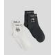 Karl Lagerfeld, K/ikonik Rhinestone-embellished Socks – 2 Pack, Woman, Black/White, Size: 35-38