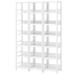 17 Stories 74.8" H x 13.39" W Stainless Steel Etagere Bookcase Wood in White | 74.8 H x 13.39 W x 13.39 D in | Wayfair