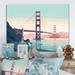 Red Barrel Studio® Golden Gate Bridge San Francisco II - Unframed Print on Metal in Blue/Pink | 12 H x 20 W x 1 D in | Wayfair