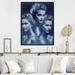 Winston Porter Chayce Models Double Exposure In Vintage Blue I On Canvas Print Metal in Blue/Gray | 40 H x 30 W x 1.5 D in | Wayfair