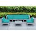 Latitude Run® Ravshan 6 - Person Seating Group w/ Cushions Metal in Gray/Blue | 28 H x 113 W x 30 D in | Outdoor Furniture | Wayfair