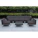 Latitude Run® Ravshan 6 - Person Seating Group w/ Cushions Metal in Gray/Brown | 28 H x 113 W x 30 D in | Outdoor Furniture | Wayfair