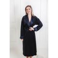 Velvet Robe For Women Shawl Neck Royal Blue Classic Bathrobe Women's House Coat Dressing Gown Getting Ready