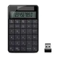 Mini clavier numérique sans fil USB 2.4G 2 en 1 avec écran d'affichage de calculatrice pour