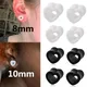 1pair 4-10mm Black & White Love Heart Acrylic Flesh Tunnel Plug Jewelry Body Piercing Stretcher