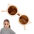 Lunettes de soleil pour enfants verres de soleil épais et résistants aux UV pour filles coussinets