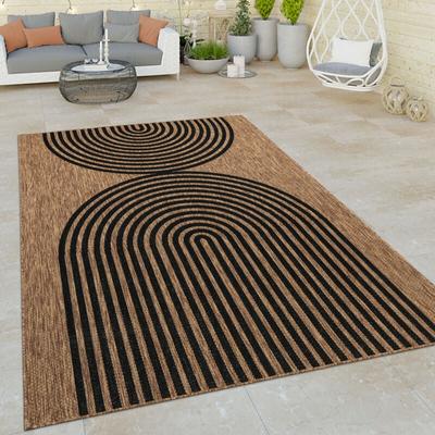 Paco Home - In- & Outdoor Teppich Flachgewebe Boho Sisaloptik robust Balkon & Garten Natur 120x160 Image
